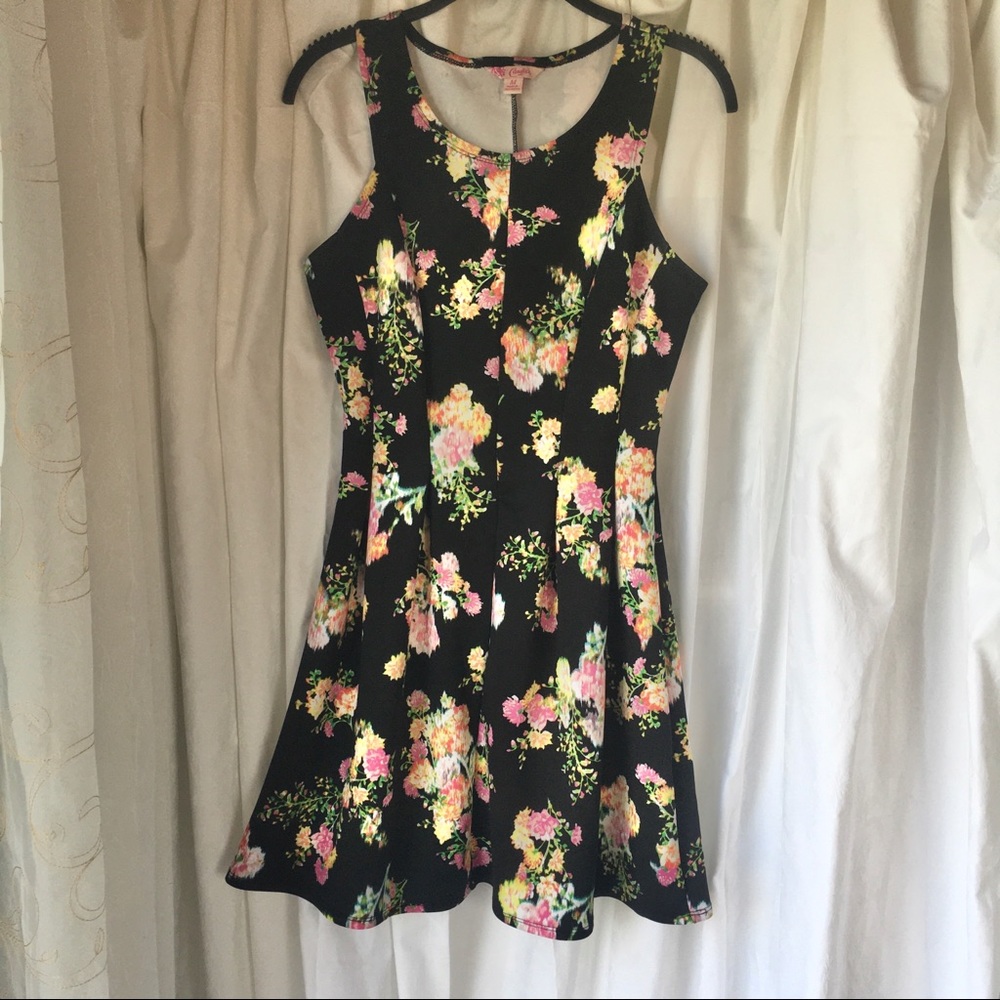 Candies Fit & Flare Skater Dress Floral Jr’s M